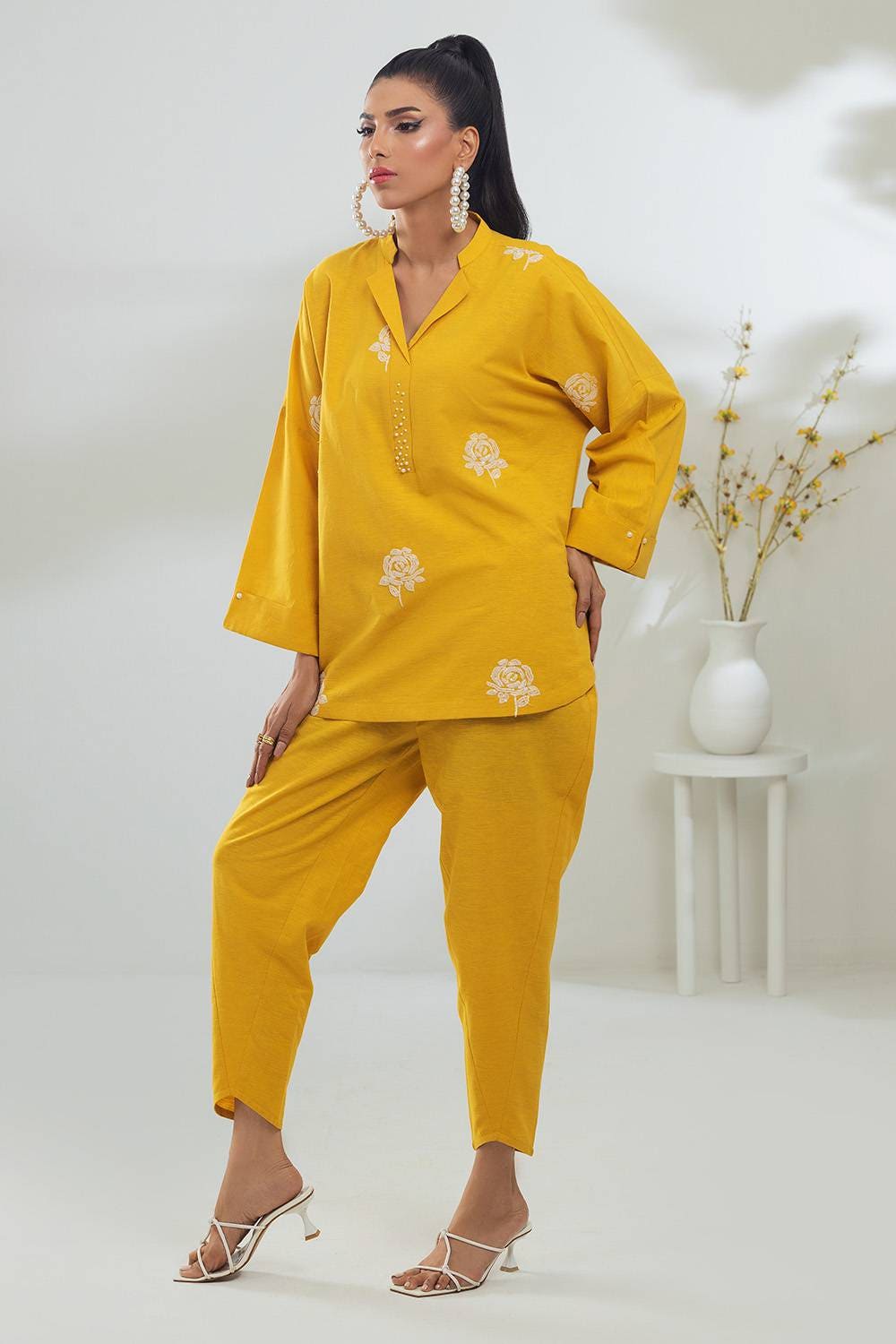 Poly Viscose Embroidered Co-Ord Set