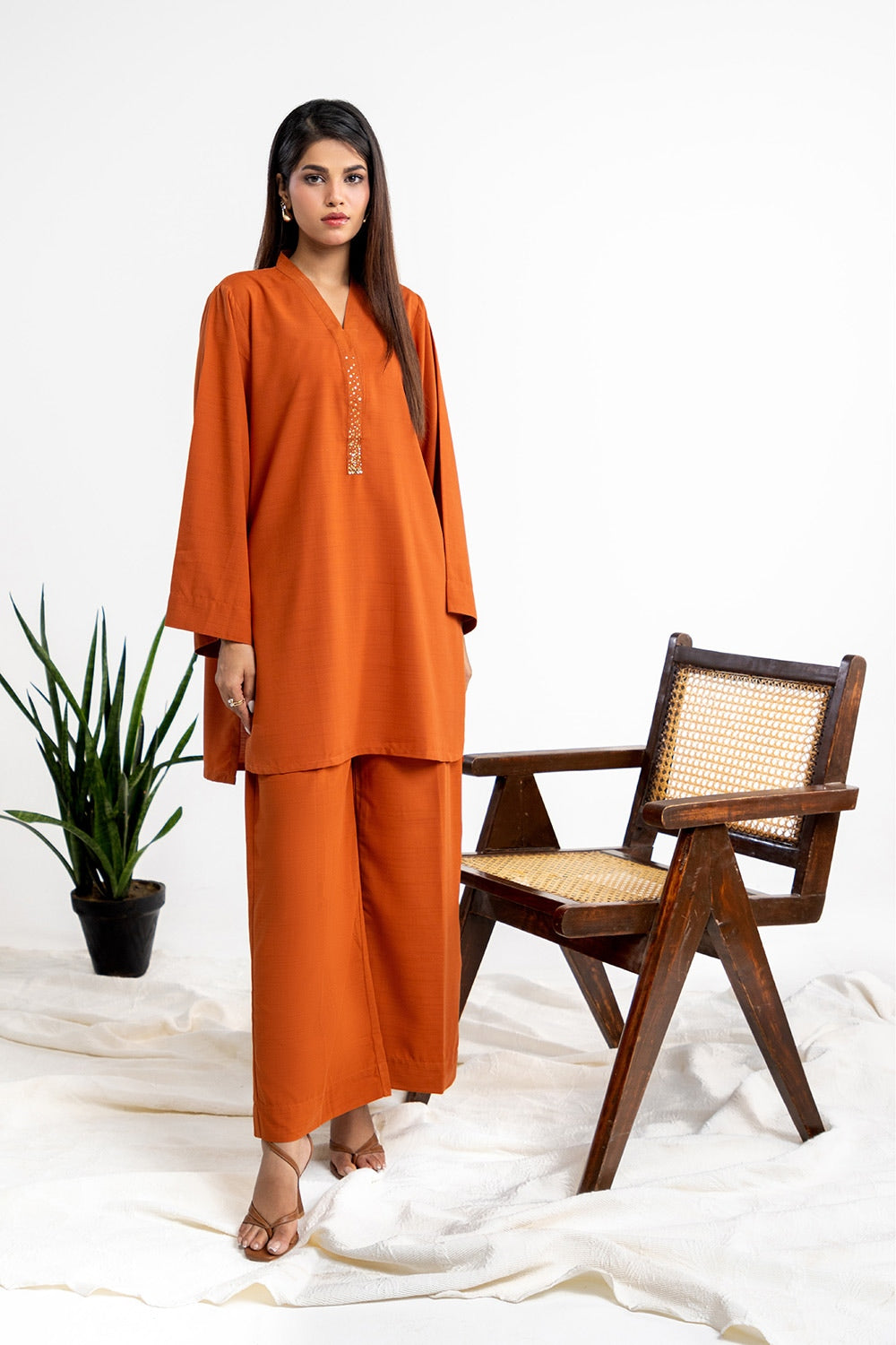 Dobby Embellished Co-Ord Set