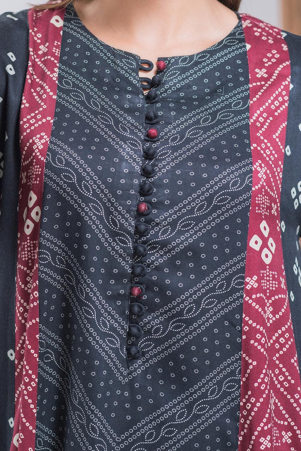 Twill Viscose Printed Frock And Printed Trouser
