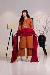 3 Piece Dobby Embroidered Suit