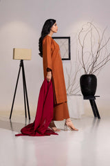3 Piece Dobby Embroidered Suit