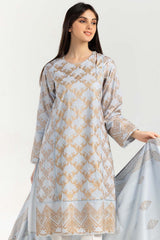 Screen Printed Cambric Shirt With Dupatta