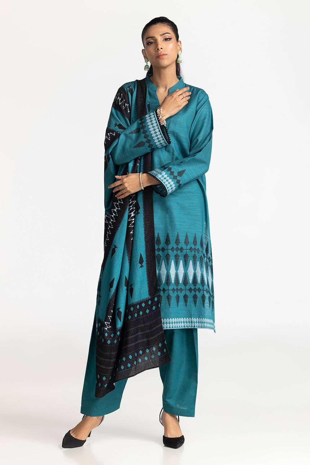 3 Piece Jacquard Suit