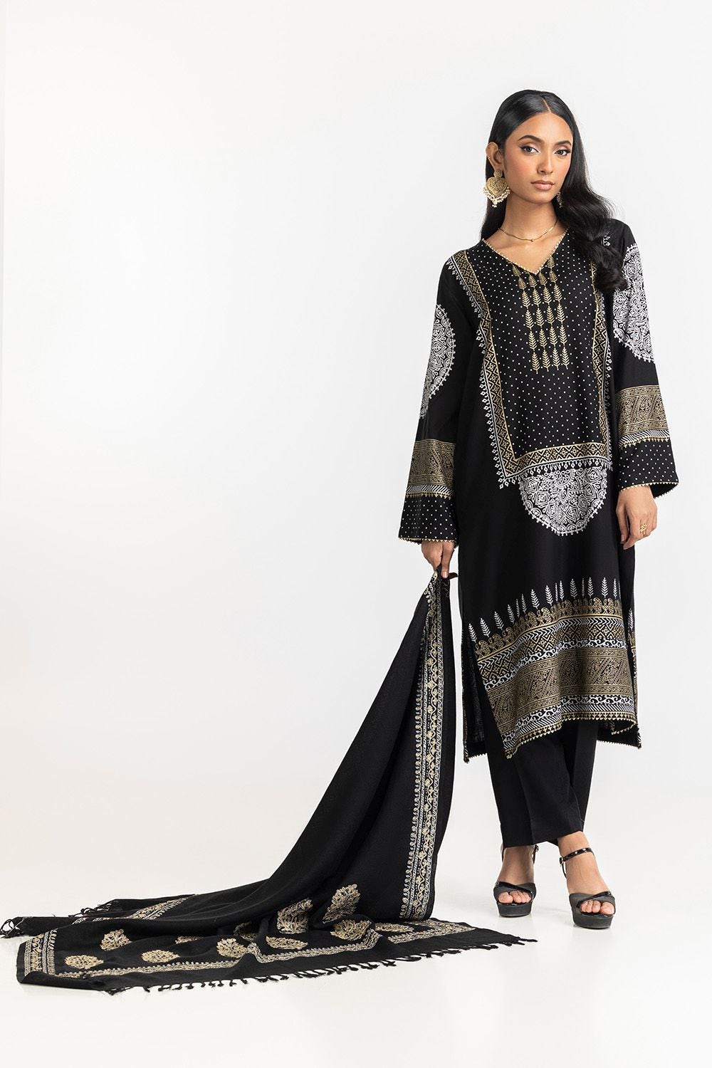 3 Piece Lacquer Printed Suit