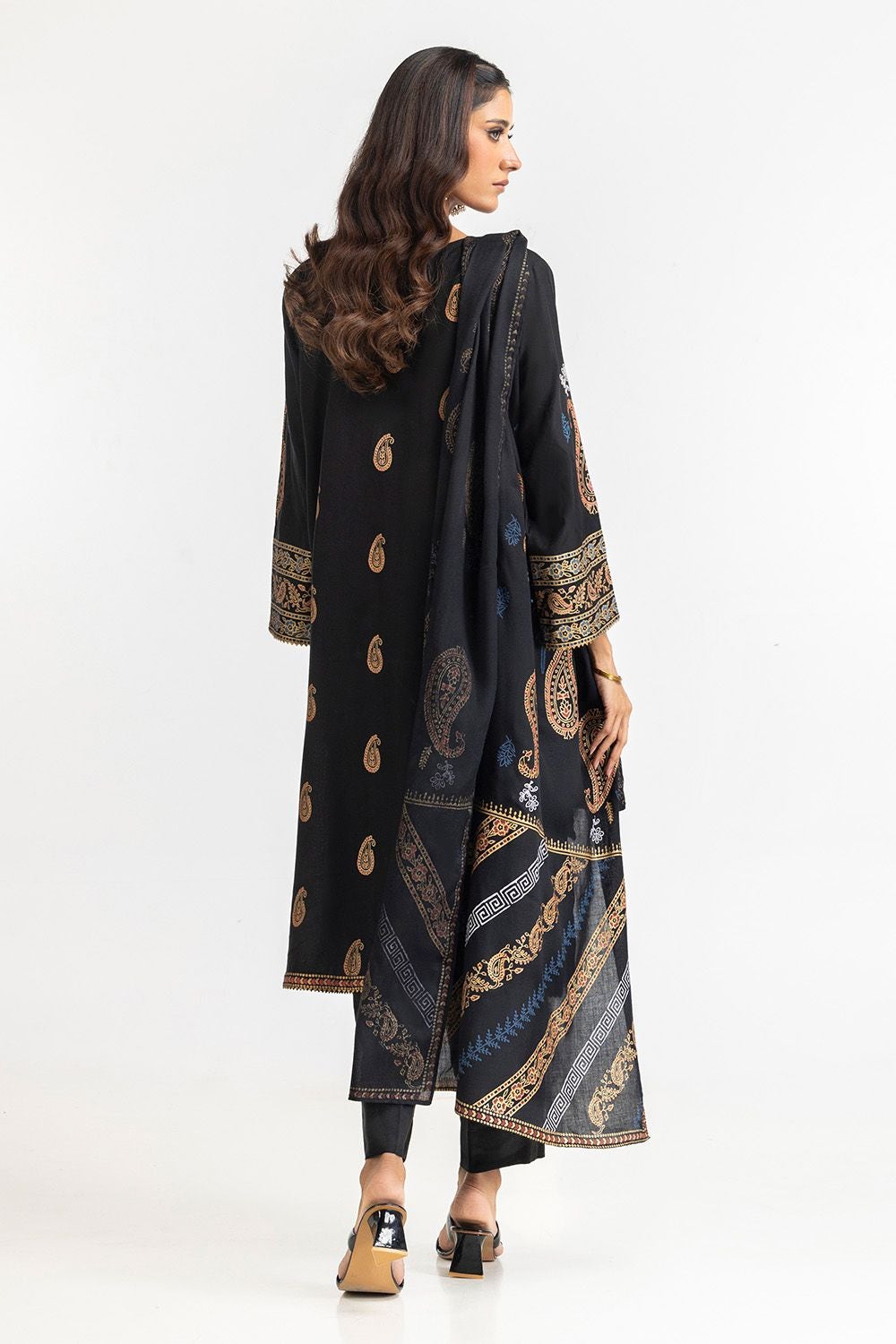 3 Piece Acrylic Lacquer Printed Suit
