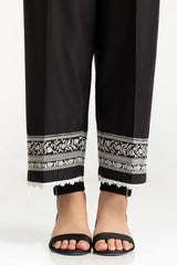 Black Lawn Embellished Trouser IUSTTR-42012