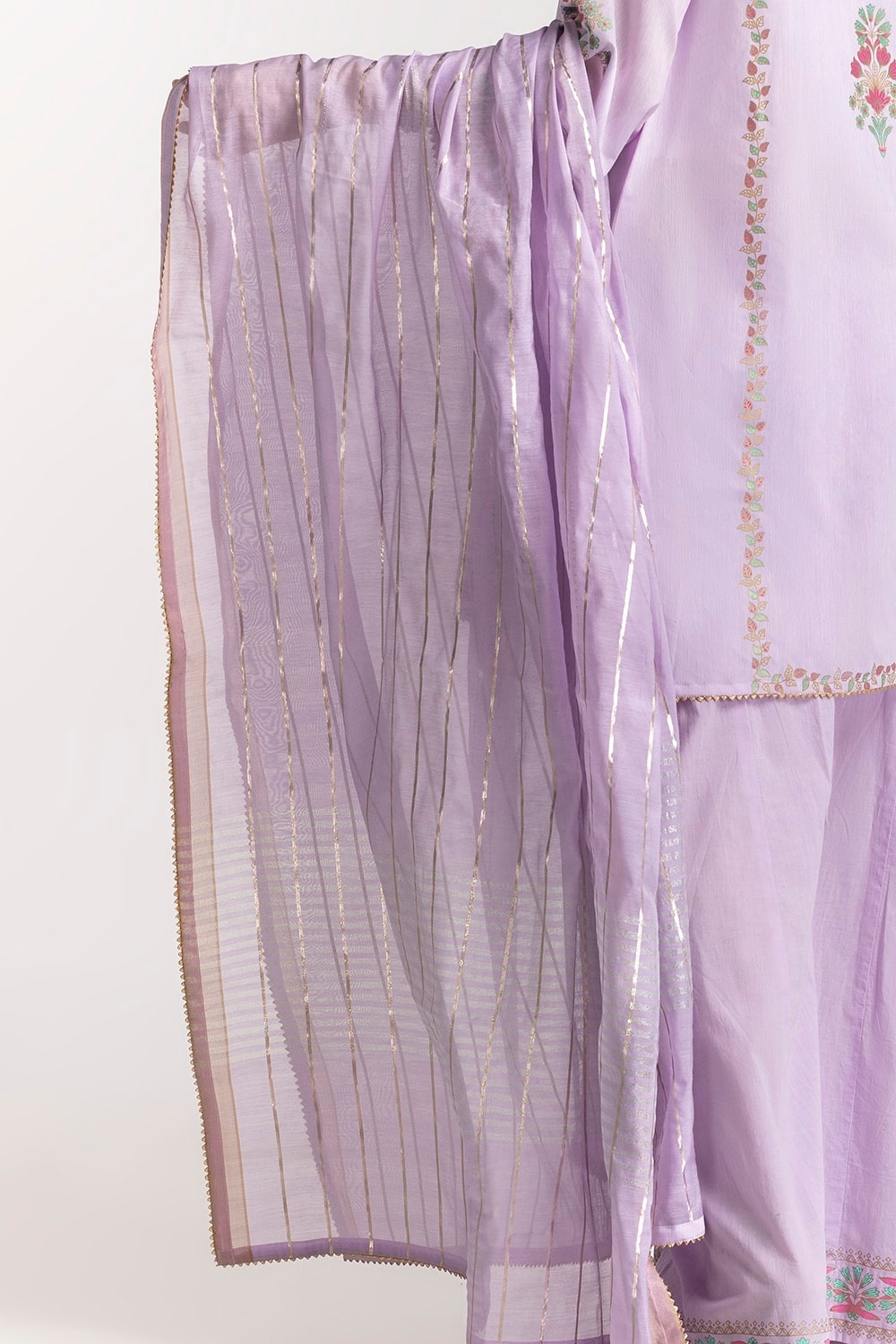 Yarn Dyed Block Printed Shirt And Dupatta