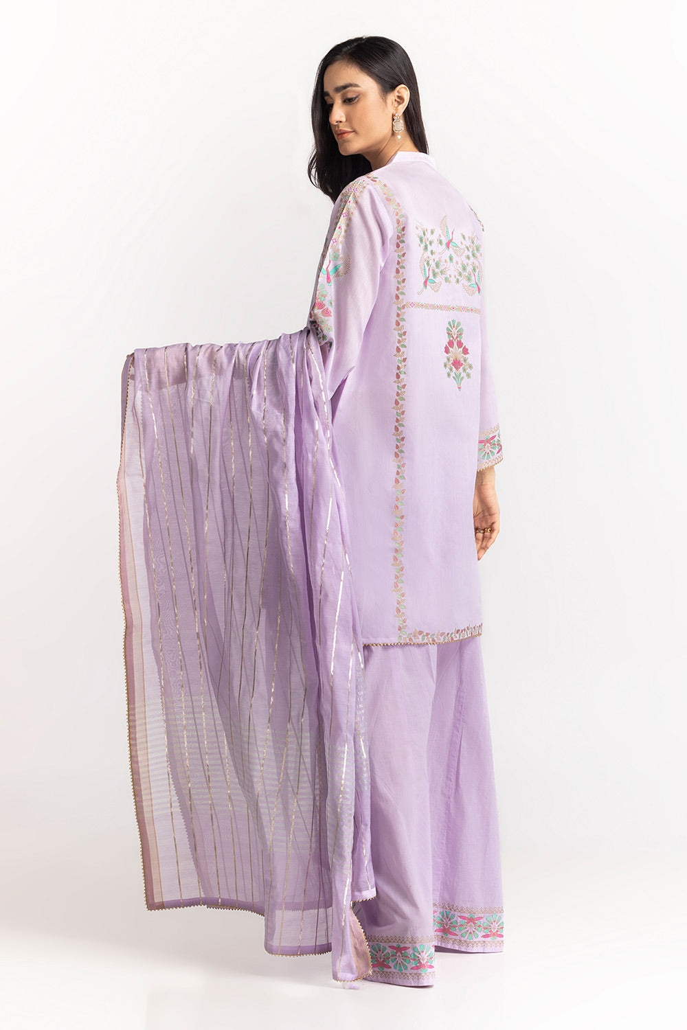 Yarn Dyed Block Printed Shirt And Dupatta