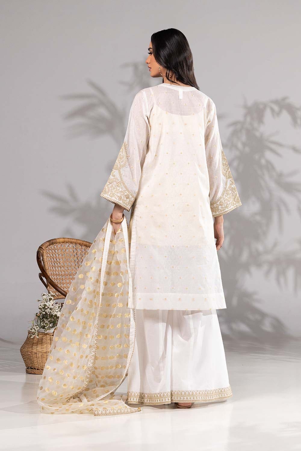 3 Piece Jacquard Embroidered Suit