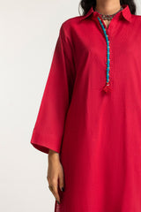 Dobby Dyed Embellished Shirt And Trouser