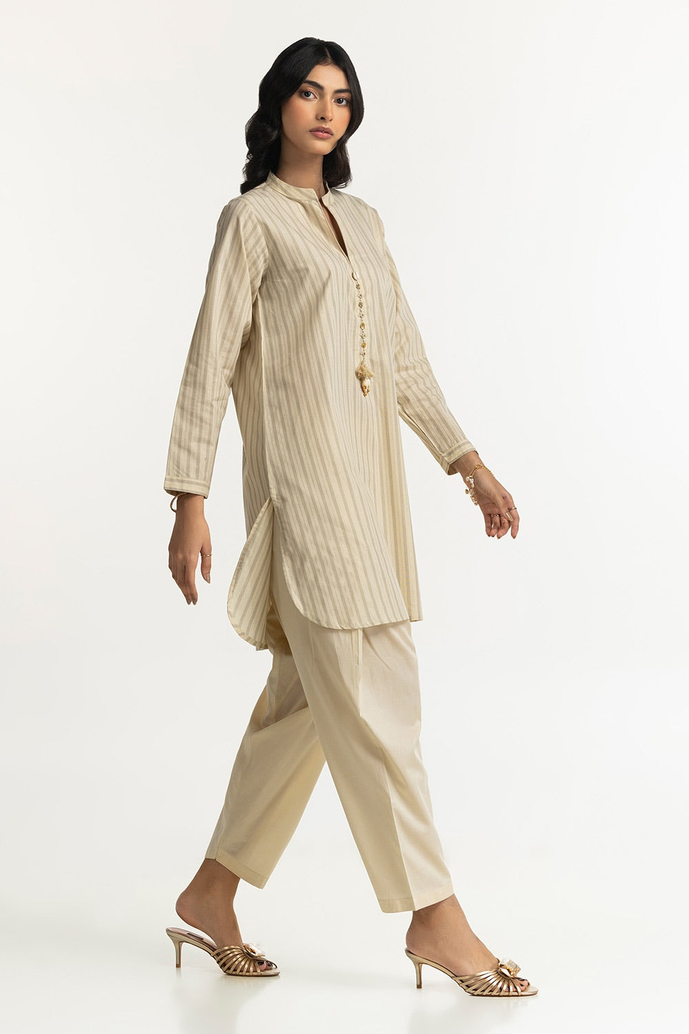 Lurex Embellished Shirt And Shalwar