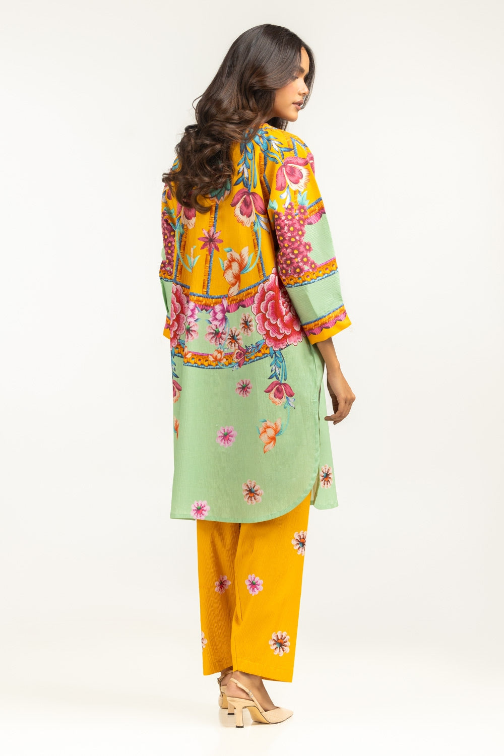 Ripple crinkle Printed Co-Ord Set