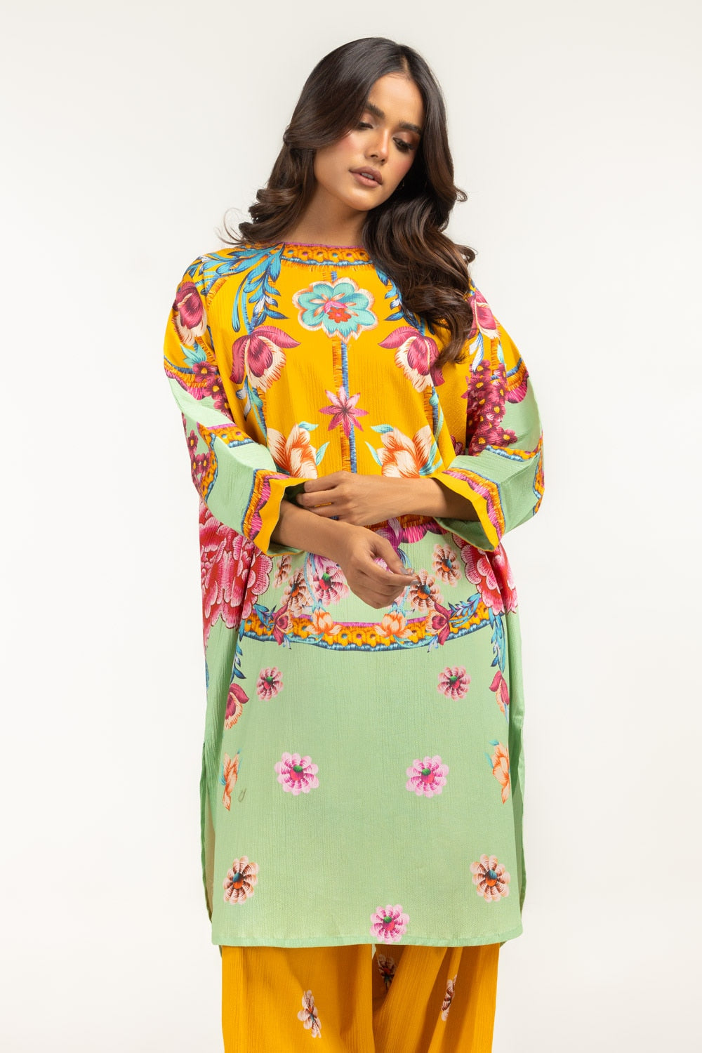 Ripple crinkle Printed Co-Ord Set
