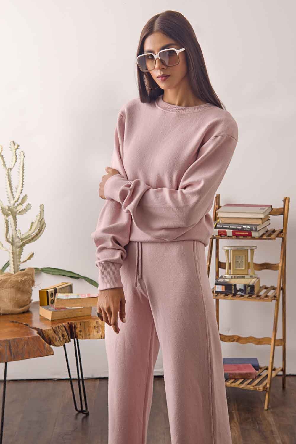 Viscose Blended Crew Neck Sweater