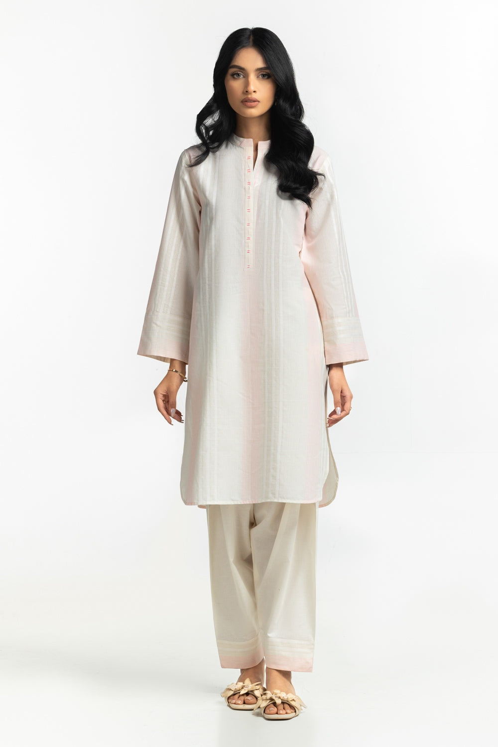 Neon Jacquard Embroidered Shirt And Shalwar