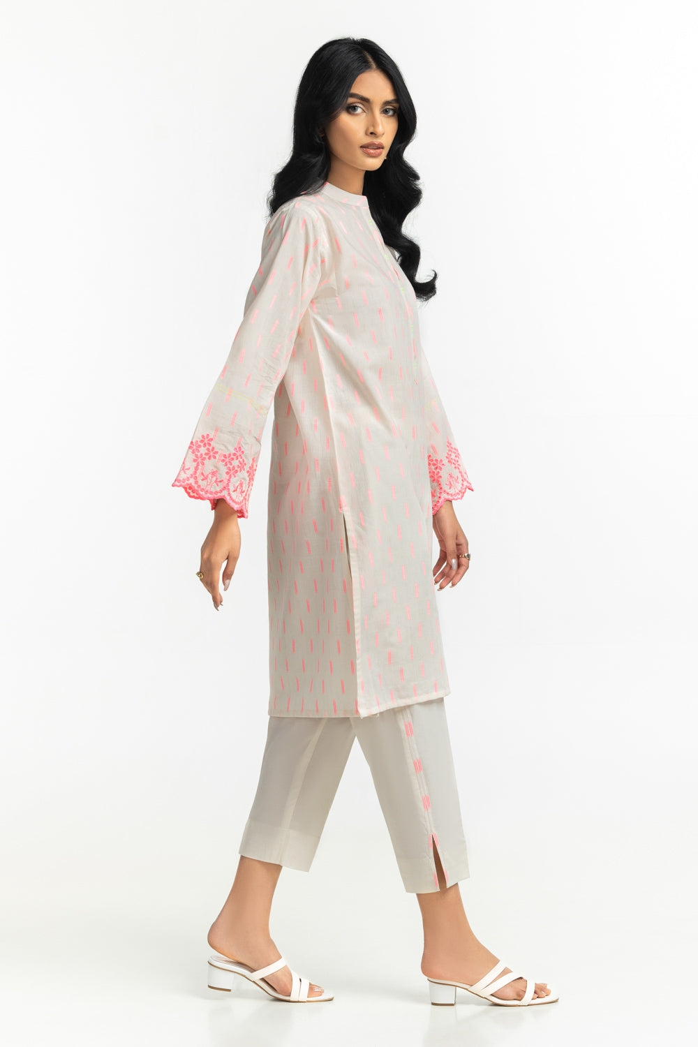 Neon Jacquard Embroidered Shirt And Trouser