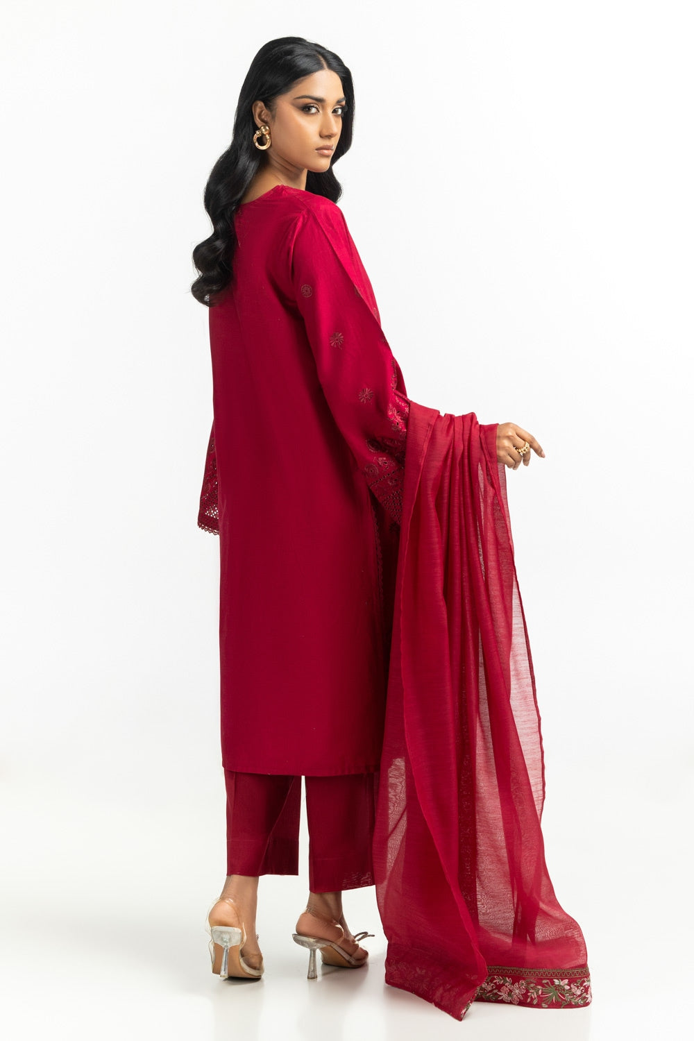 Poly Munar Embroidered Dupatta