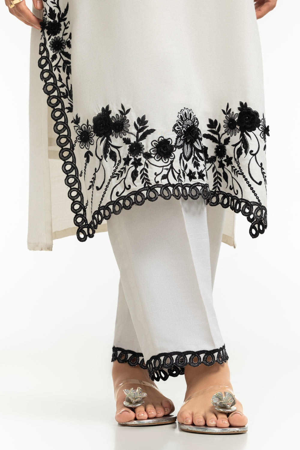 Raw Silk Embroidered Shirt And Trouser