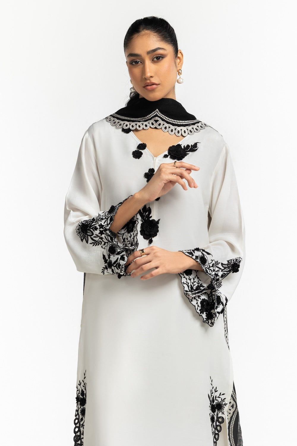 Raw Silk Embroidered Shirt And Trouser
