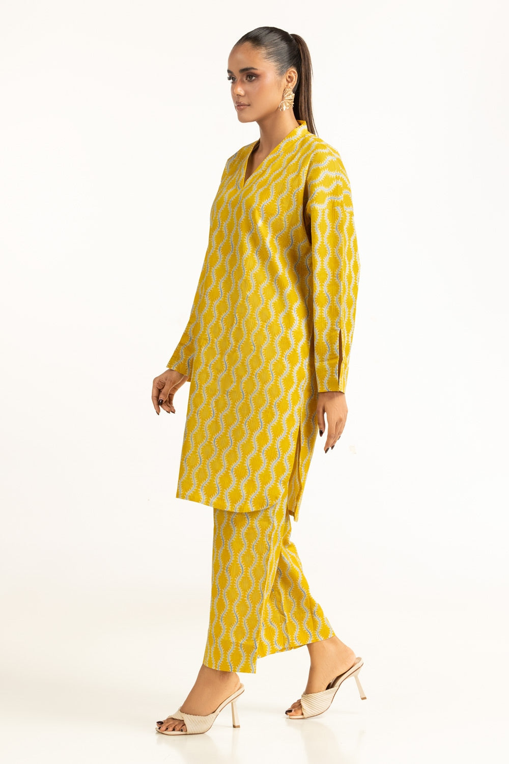 Ripple Crinkle Printed Co-Ord Set