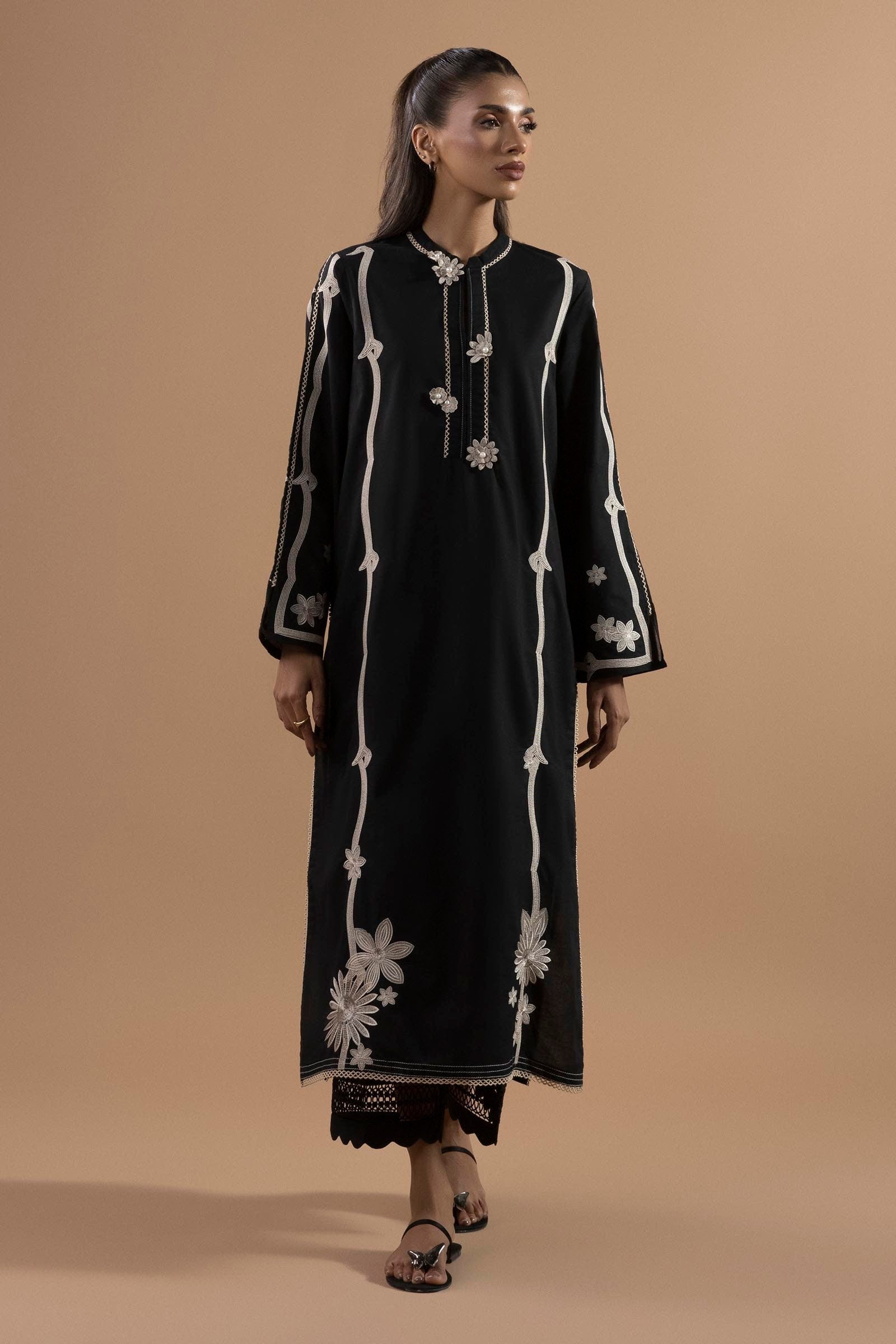 Stitched Lawn Embroidered Culotte