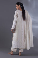 Stitched Lawn Embroidered Shirt + Culotte