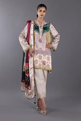 Stitched Satin Shirt + Dupatta