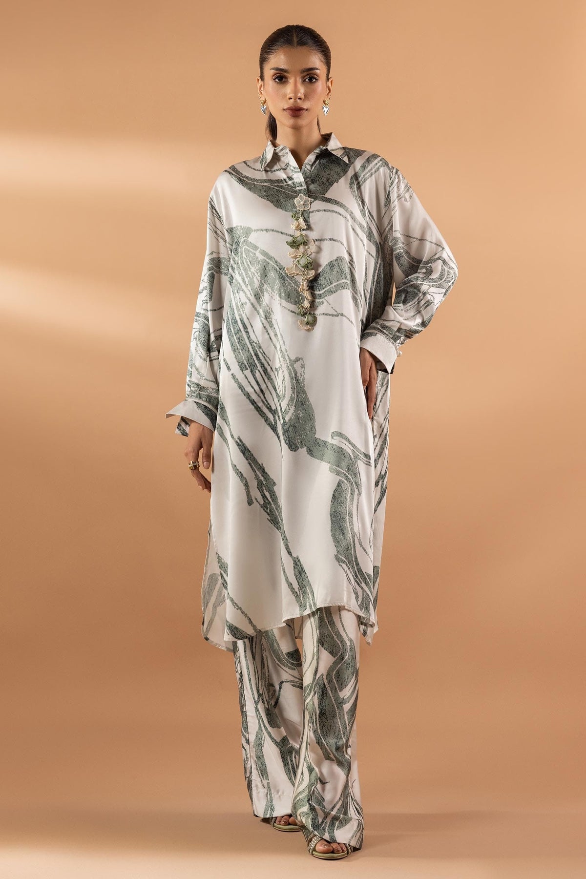 Stitched Satin Shirt