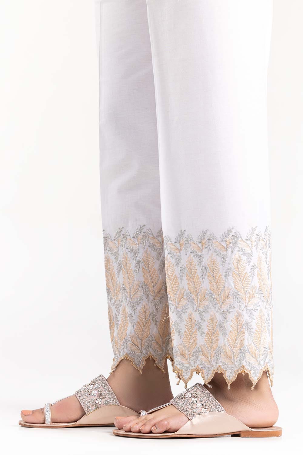Off-White Cambric Festive Trousers