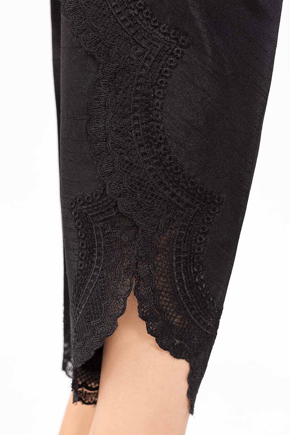 Black Rawsilk Pants