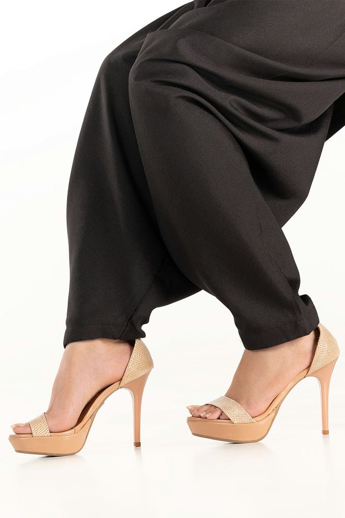 Black Poly Crepe Shalwar