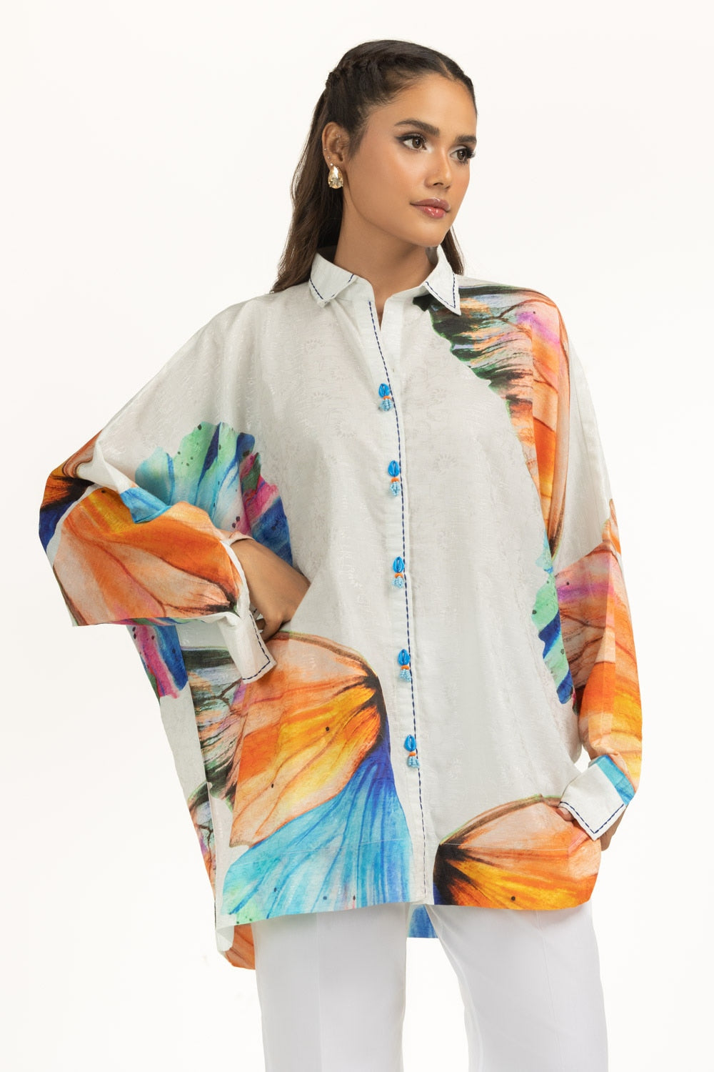 Viscose Jacquard Printed Shirt