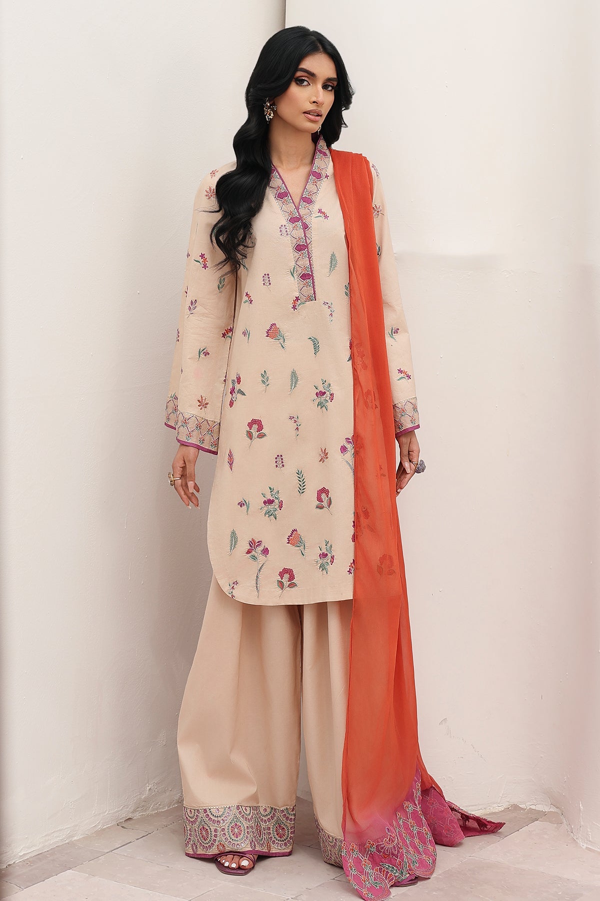 3-PC Stitched Embroidered Lawn Collection CNP-6-211