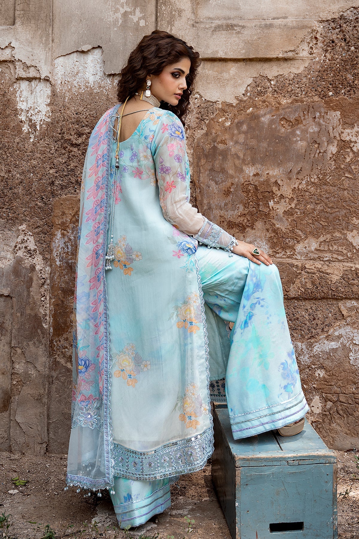 3-PC Stitched Embroidered Chiffon Collection VSLW6-11P