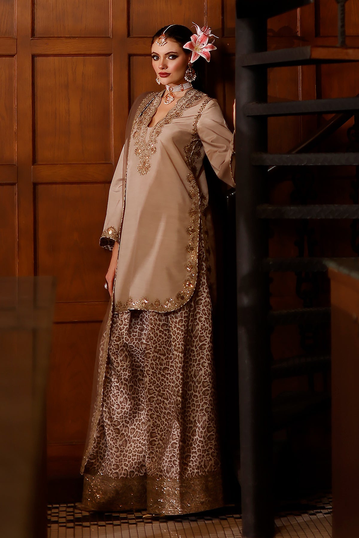 3-PC Embroidered Raw Silk CMA-6-157