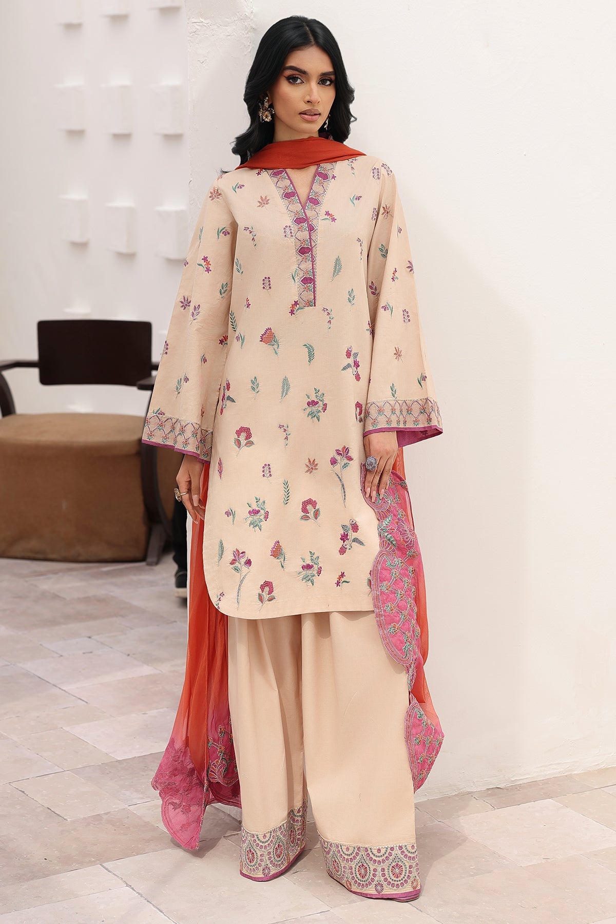 3-PC Stitched Embroidered Lawn Collection CNP-6-211