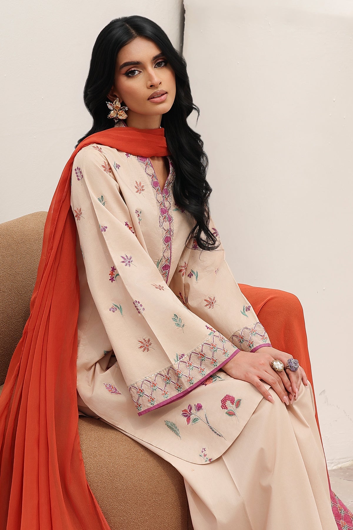 3-PC Stitched Embroidered Lawn Collection CNP-6-211