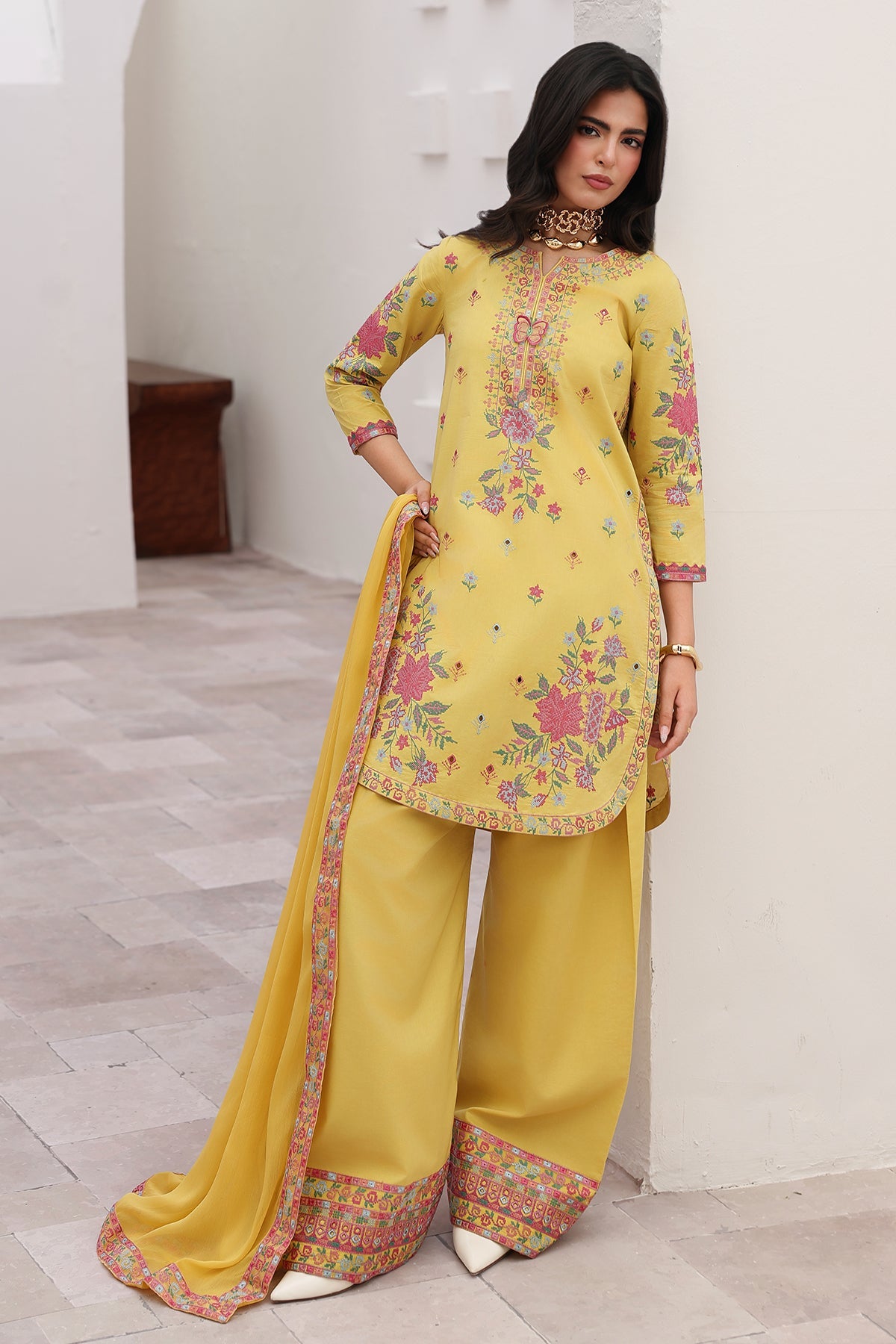 3-PC Stitched Embroidered Lawn Collection CNP-6-219