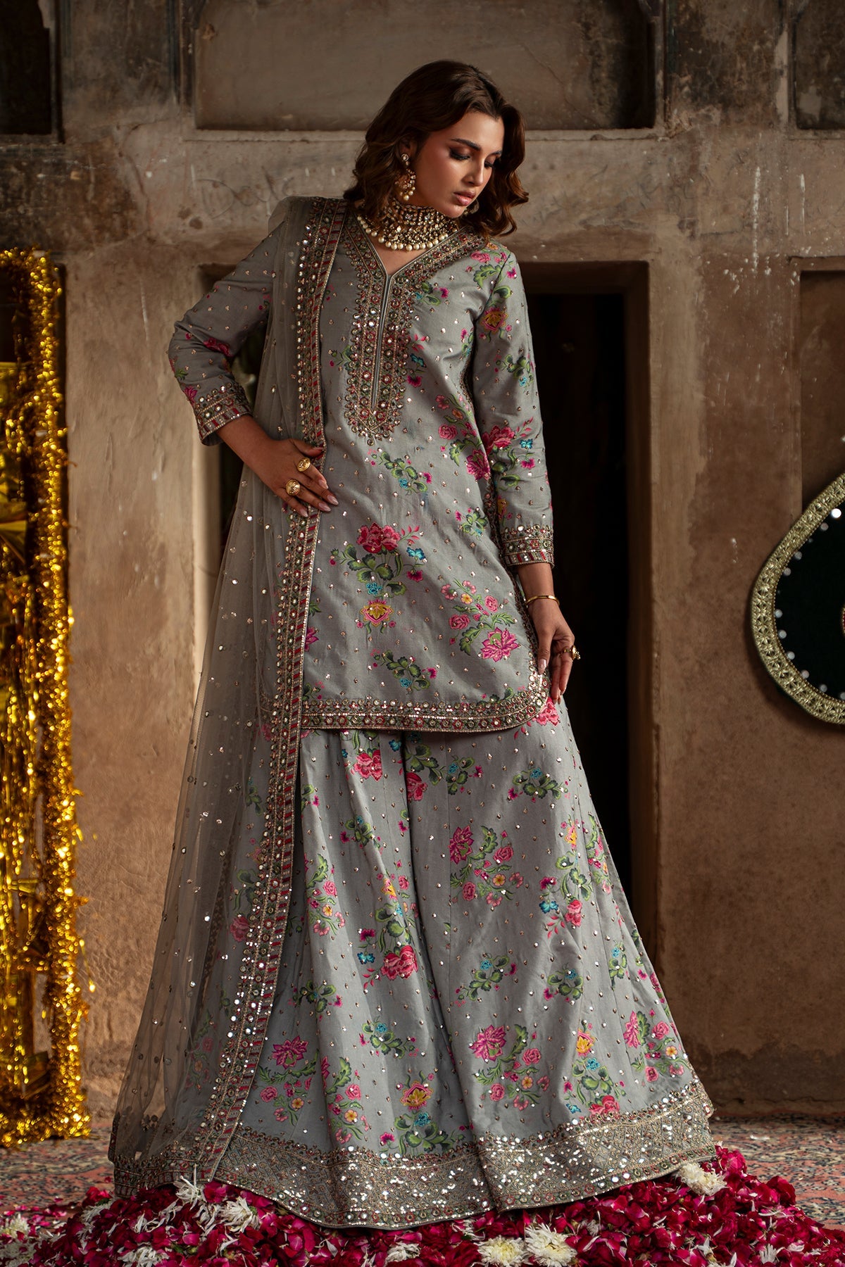 3-PC Embroidered Silk CMA-6-149