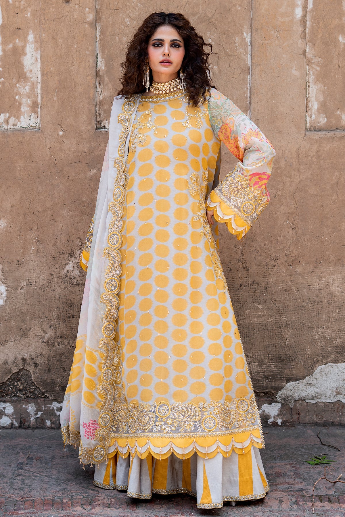 3-PC Stitched Embroidered Chiffon Collection VSLW6-10P