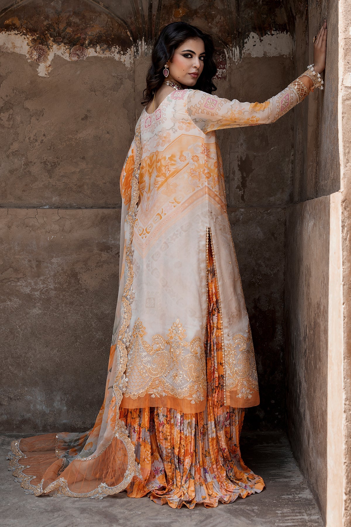3-PC Stitched Embroidered Chiffon Collection VSLW6-06P