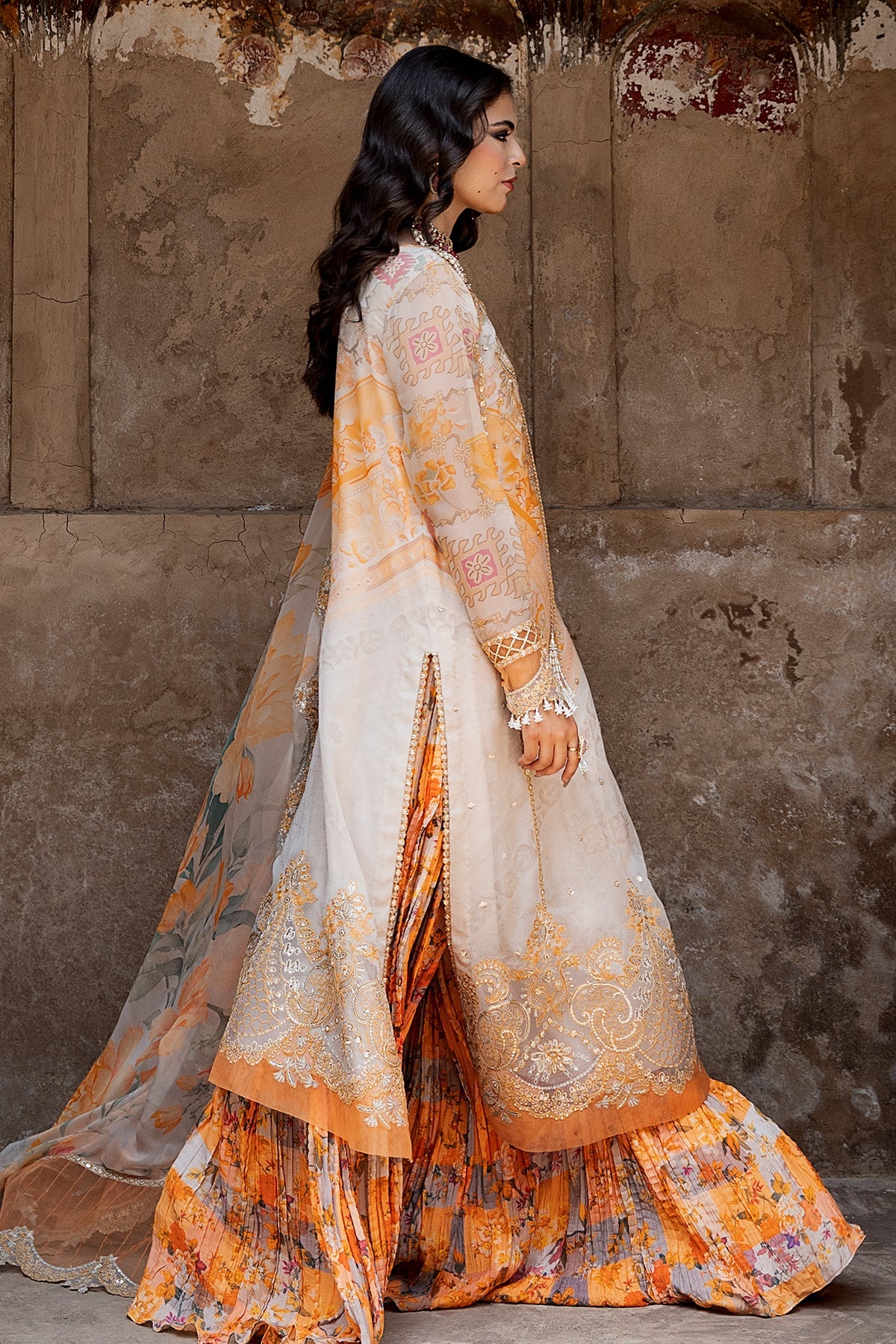 3-PC Stitched Embroidered Chiffon Collection VSLW6-06P