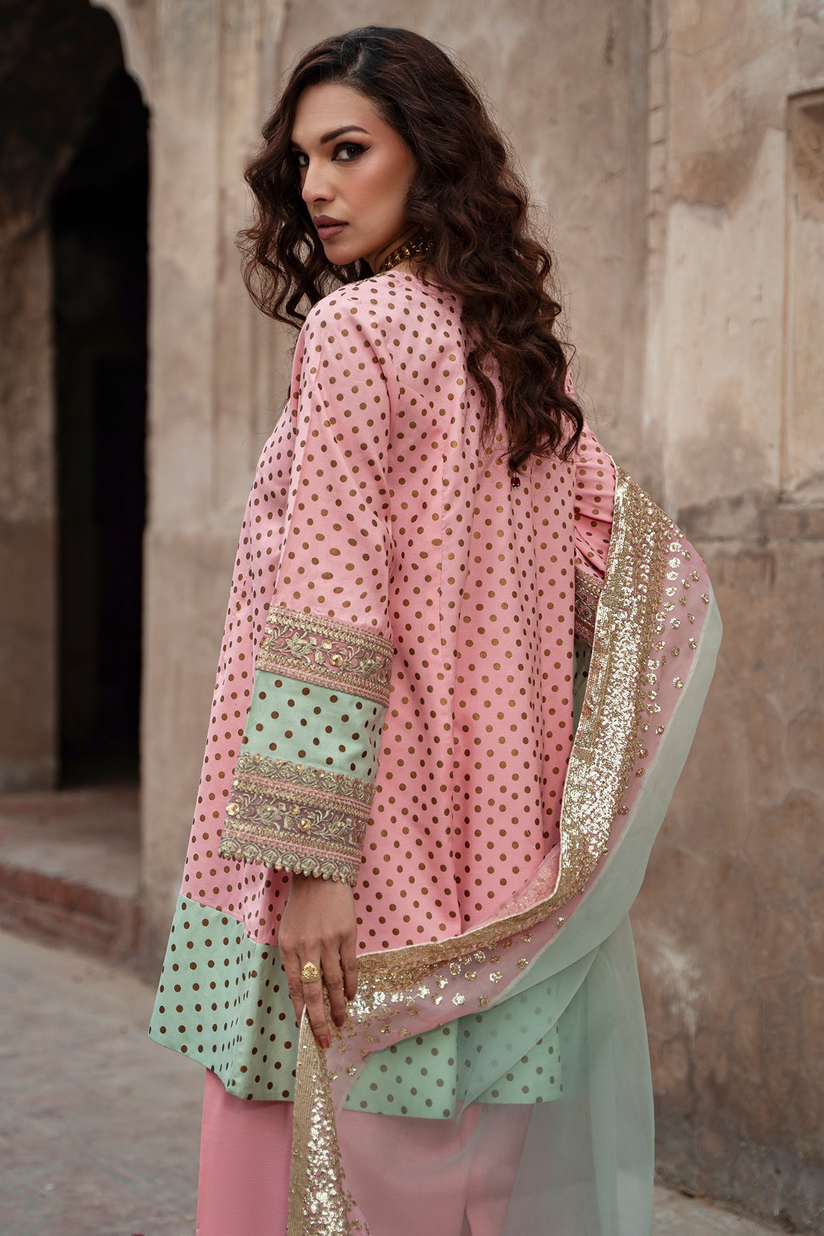 3-PC Embroidered Raw Silk CMA-6-384