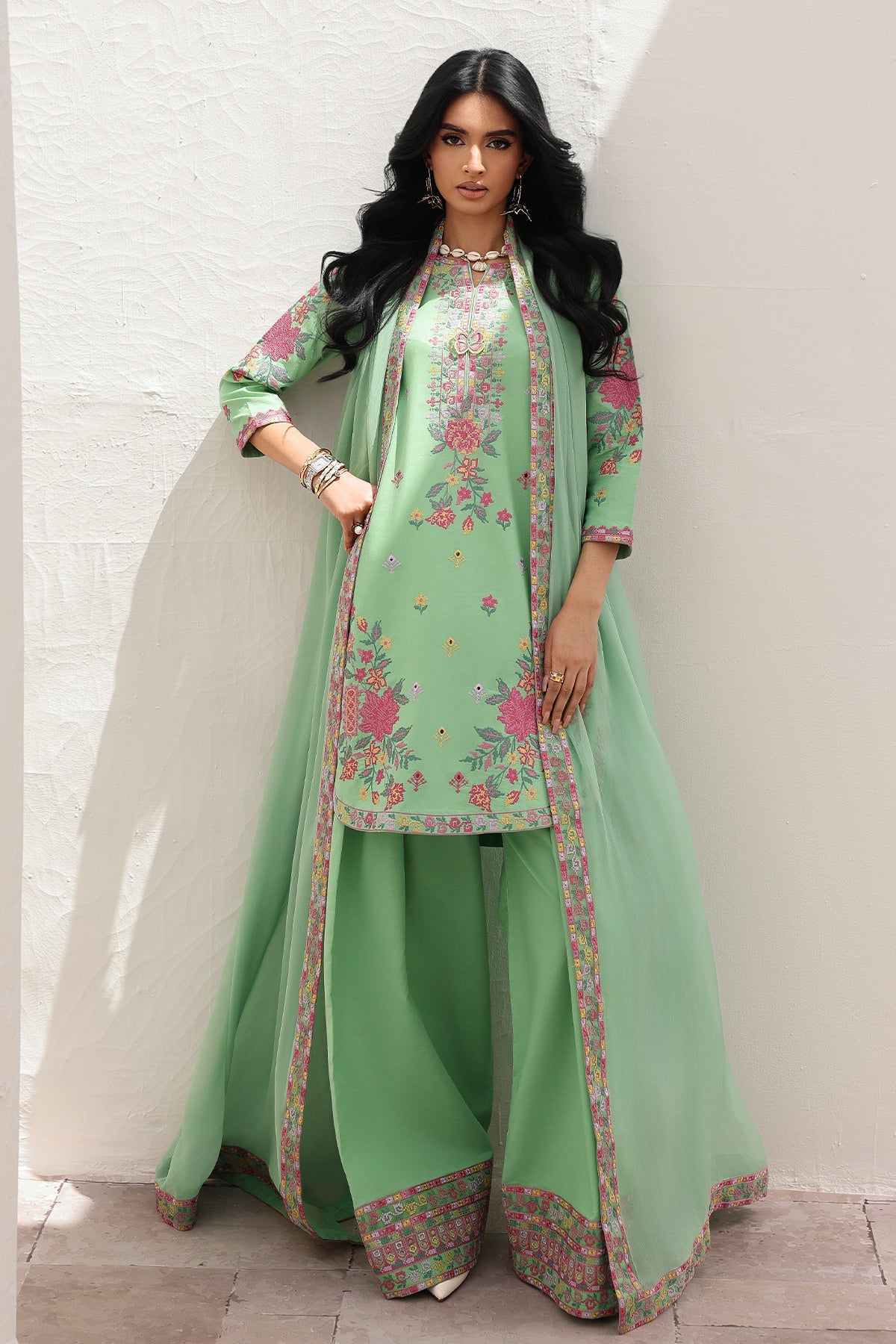 3-PC Stitched Embroidered Lawn Collection CNP-6-218