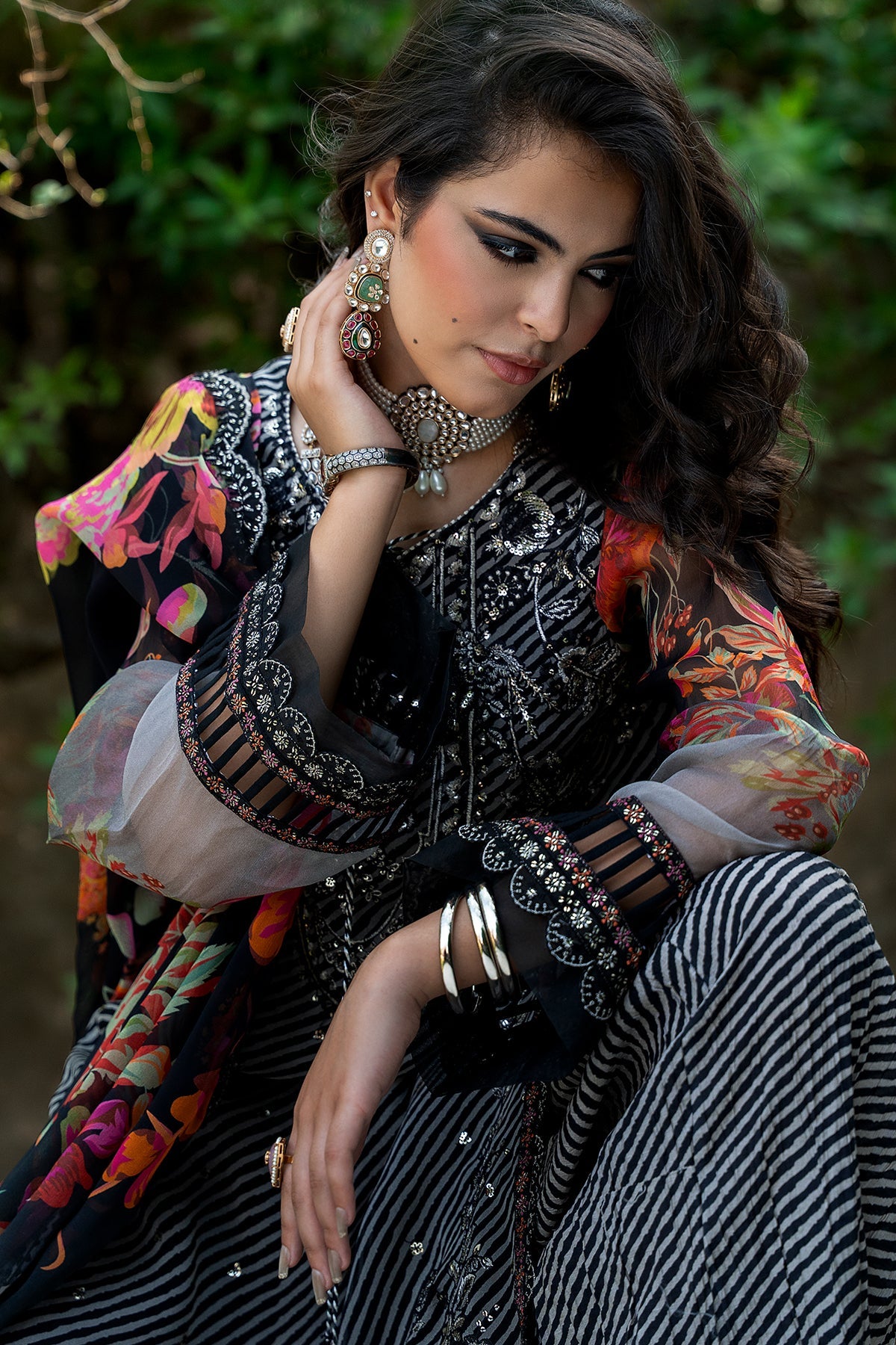 3-PC Stitched Embroidered Chiffon Collection VSLW6-02P