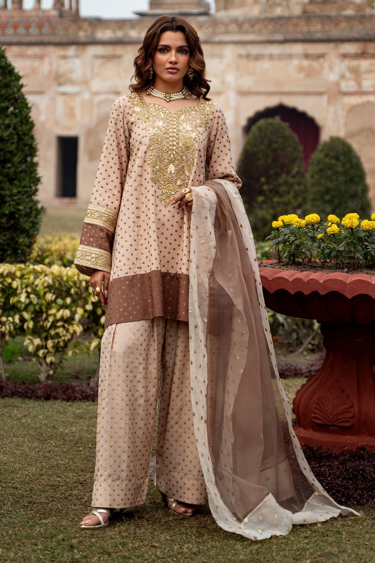 3-PC Embroidered Silk  CMA-6-273