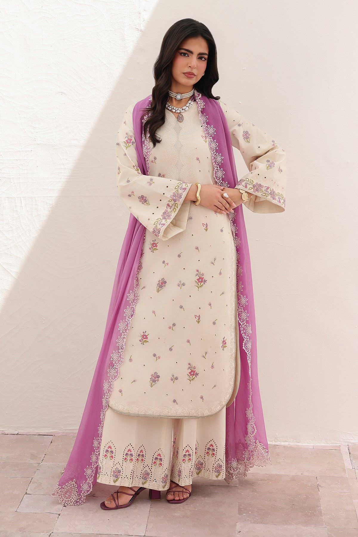 3-PC Stitched Embroidered Lawn Collection CNP-6-210
