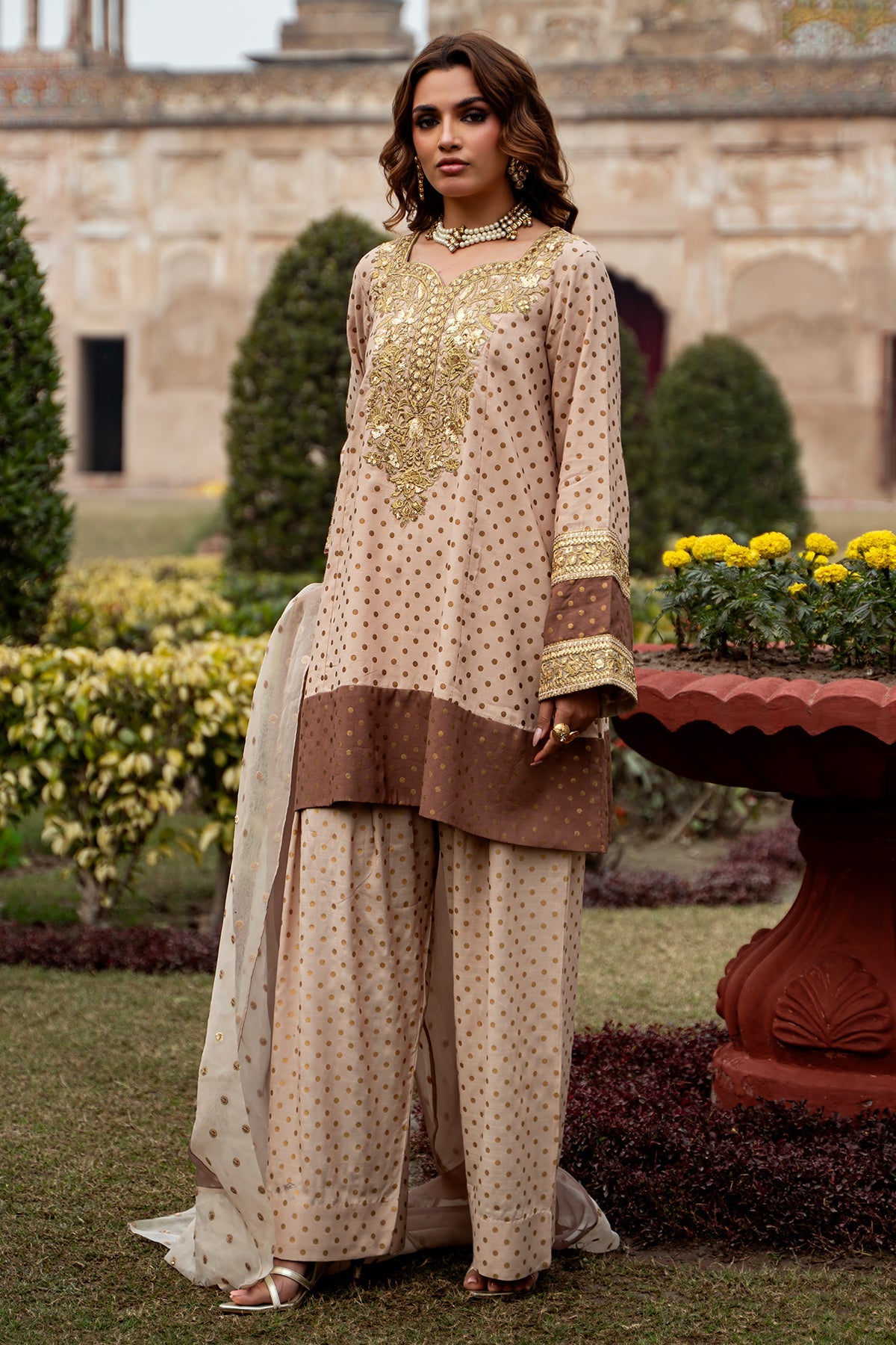 3-PC Embroidered Silk  CMA-6-273