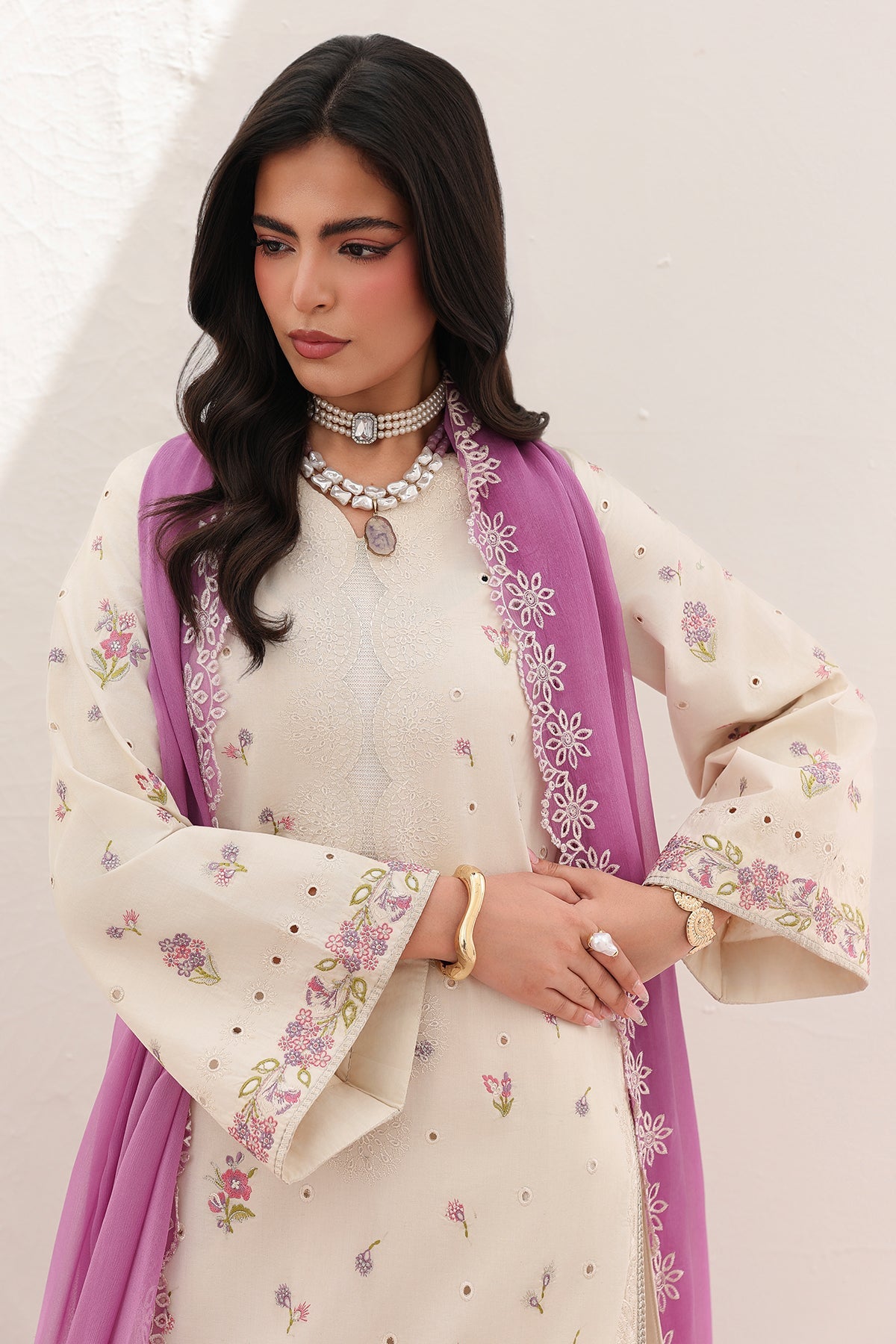 3-PC Stitched Embroidered Lawn Collection CNP-6-210