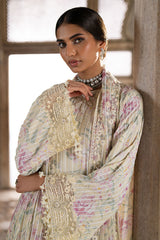 MUTED CELADON-3PC SILK EMBROIDERED PRET